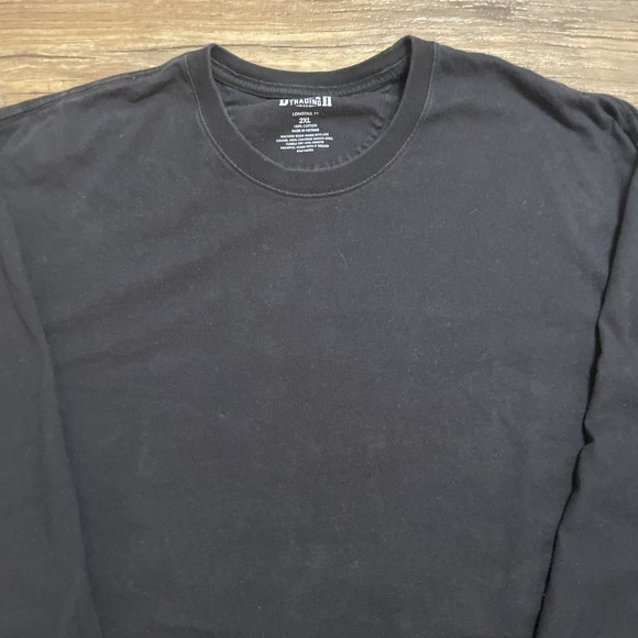 Duluth Trading Co Black Long Sleeve Crew Neck Heavy Cotton T-Shirt Longtail 2XL - Picture 1 of 6